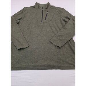 Swiss Tech Mens XL Quarter Zip Pullover Heather Green Performance SWMM80EE